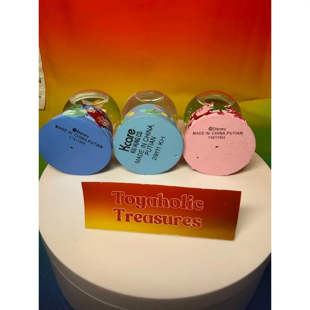 Disney Princess Mini Snow Globe Cinderella Aurora Sleeping Beauty & Tinkerbell